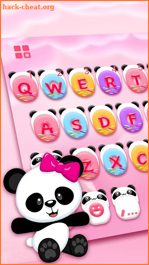 Pinky Panda Donuts Free Keyboard Theme screenshot