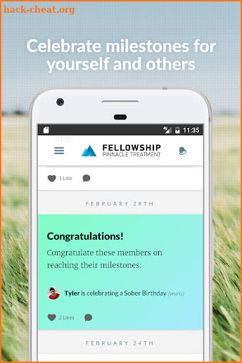 Pinnacle Treatment Fellowship screenshot