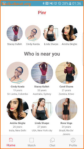 Pinr date - Free meet up app screenshot