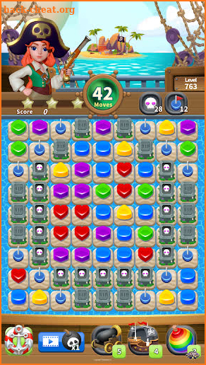 Pirate Jewel Quest - Match 3 Puzzle screenshot