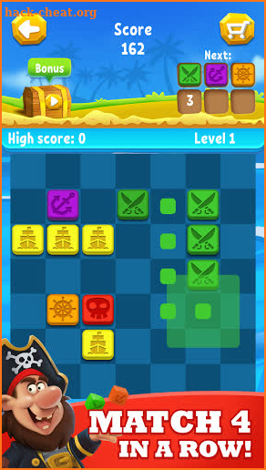 Pirate's Dice: Connect 4 in a row, random dice 7x7 screenshot