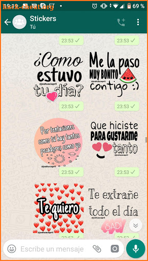 Piropos para WhatsApp - Stickers románticos screenshot