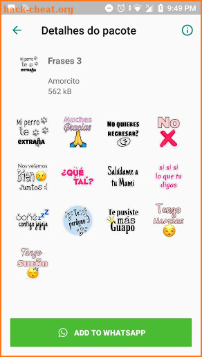 Piropos para WhatsApp - Stickers románticos screenshot