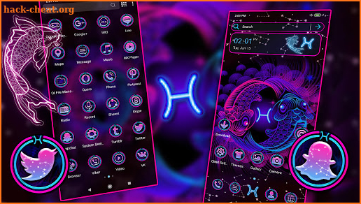 Pisces Zodiac Launcher Theme screenshot