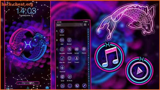 Pisces Zodiac Launcher Theme screenshot