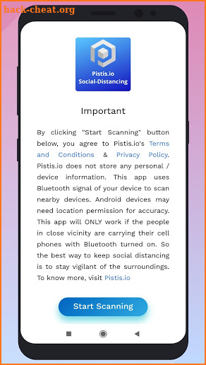 Pistis.io Social Distancing App screenshot