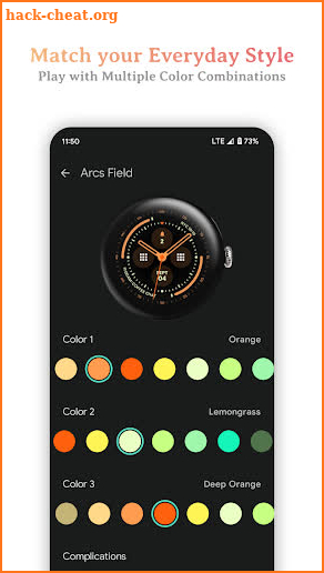 Pixel 3's Arcs Field Watchface screenshot