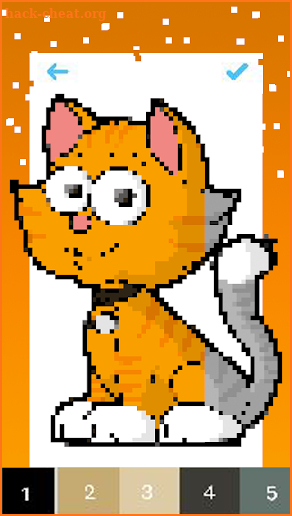 Pixel-art: animal color by number screenshot