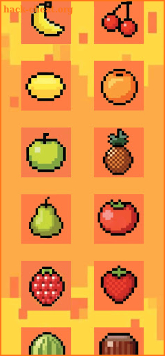 Pixel Art ASMR - pop to color fruits screenshot