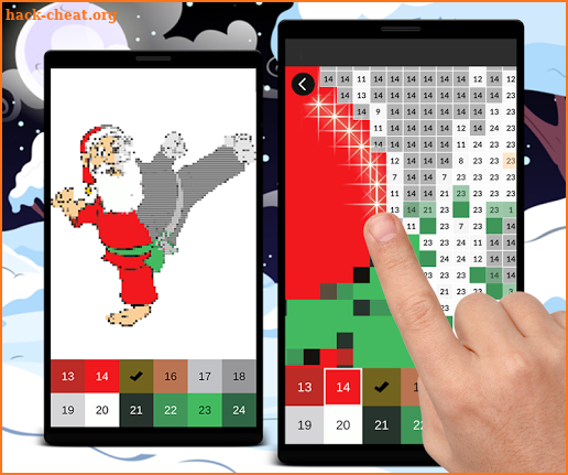 Pixel Art Christmas: Color By Number Santa Claus screenshot