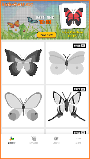 Pixel Art - Coloring Butterfly screenshot