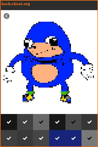 Pixel art Coloring by numbers for knuckles screenshot