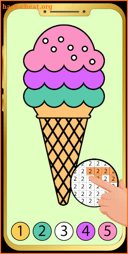 Pixel Art Dessert - Color by number screenshot