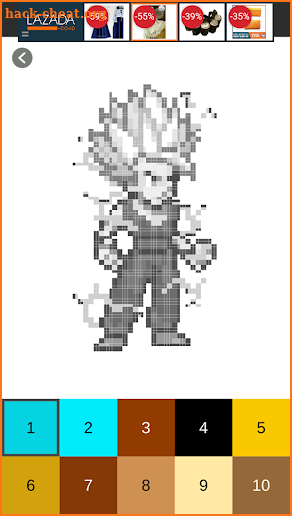 Pixel-Art Goooku Paint By Number screenshot