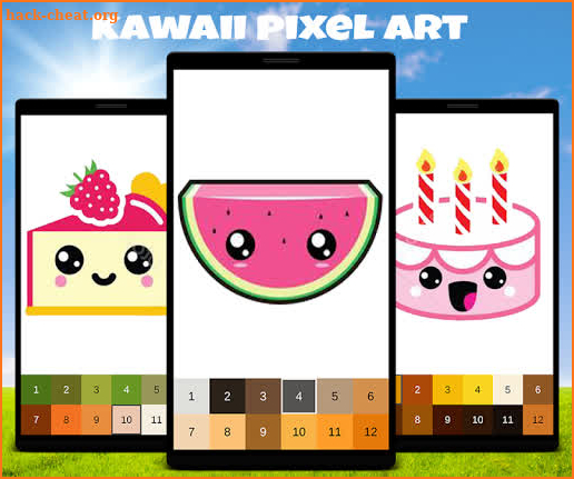 Pixel Art Kawaii Comic Color by Number screenshot