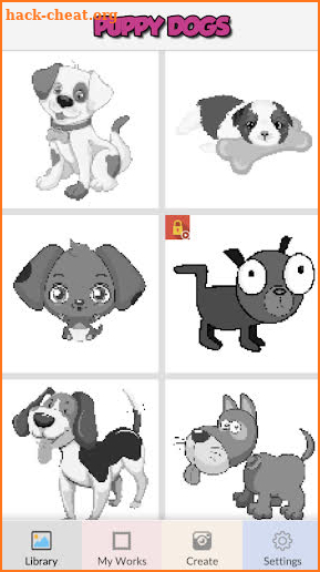 Pixel Art Puppy Dogs - Color By Number screenshot