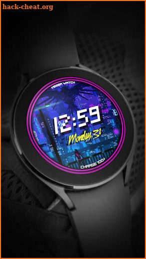 Pixel Cyberpunk Watch Face screenshot