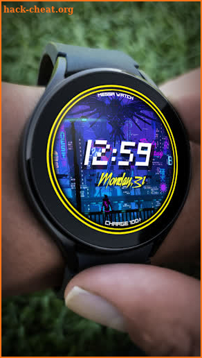 Pixel Cyberpunk Watch Face screenshot