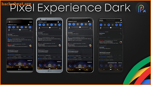 Pixel Experience Dark Theme for LG V20, G6, V30 screenshot