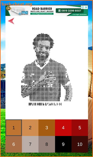 Pixel Football Player Coloring Pages by Number screenshot