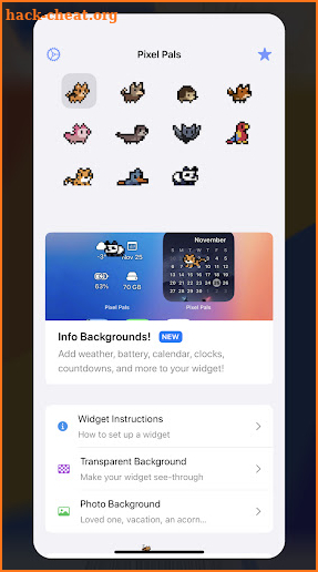 Pixel Pals Widget And Activity screenshot