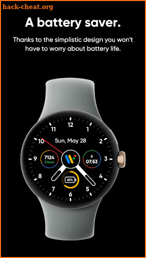 Pixel Style Analog Watch Face screenshot