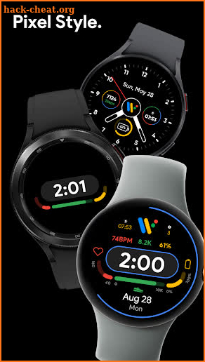 Pixel Style Digital Watch Face screenshot