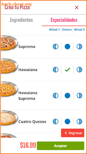 Pizza Hut El Salvador screenshot