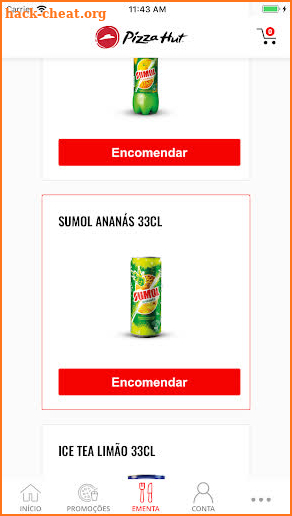 Pizza Hut Portugal screenshot