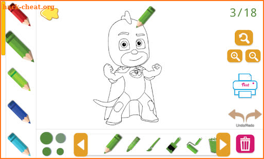 pj coloring book screenshot