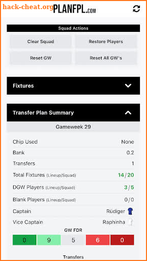 Plan FPL screenshot