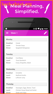 Plan Meals - MealPlanner screenshot