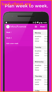 Plan Meals - MealPlanner screenshot