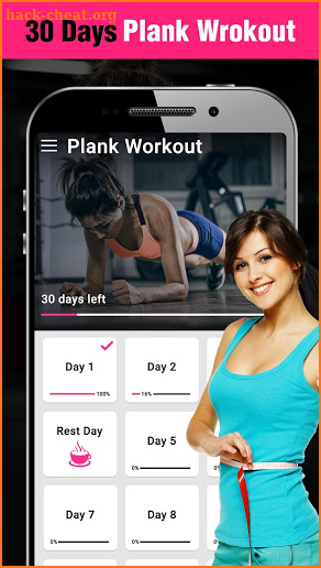 Plank Workout - 30 Day Challenge for Weight Loss screenshot