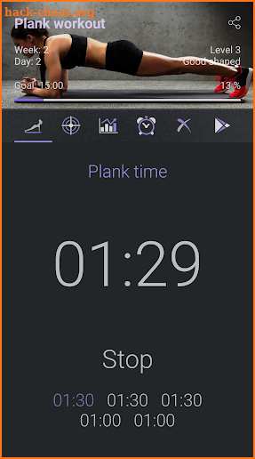 Plank workout - lose weight in 15 minutes a day! screenshot