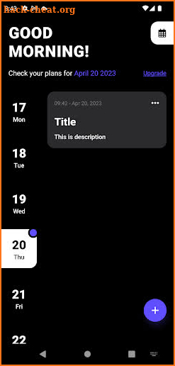 Planner screenshot