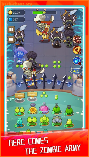 Plants Tower VS. Zombies Game screenshot