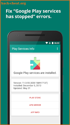 Play Services Info (Update) screenshot