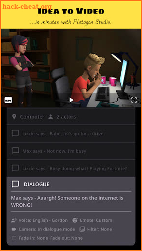 Plotagon Studio screenshot