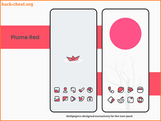 Plume Red - Icon Pack screenshot