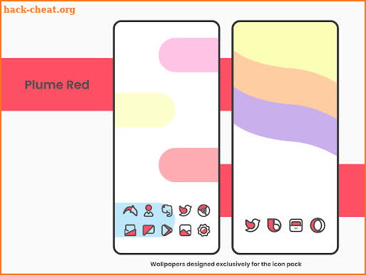 Plume Red - Icon Pack screenshot