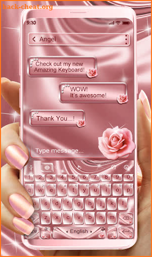 Plush Rose Gold Keyboard Theme screenshot