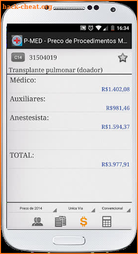 PMED - Preço de Procedimento Médico TUSS CBHPM AMB screenshot