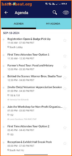 PMI Events screenshot