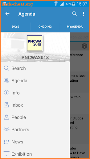 PNCWA2018 Conference screenshot