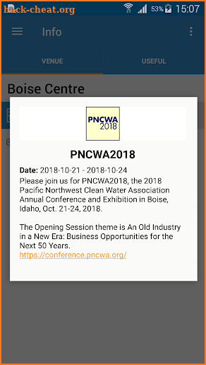 PNCWA2018 Conference screenshot