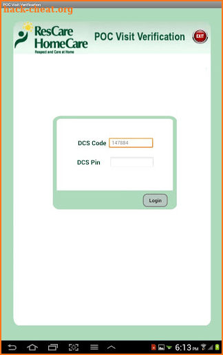 POC Telephony App screenshot