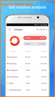 Pocket Expense with Sync screenshot