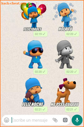 Pocoyo stickers for WhatsApp screenshot