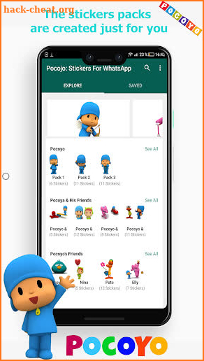 Pocoyo Stickers For WhatsApp | Cartoon WAStickers screenshot